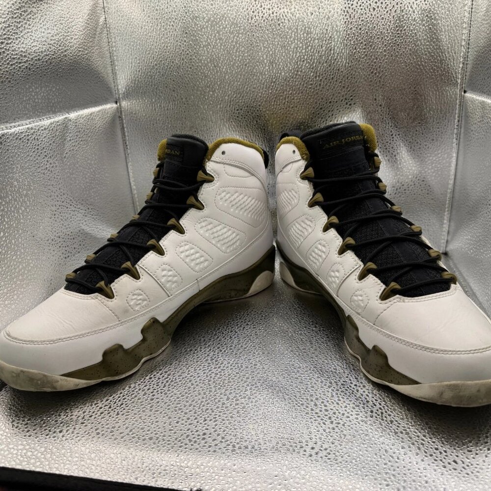 Size 10.5 Jordan 9 Retro Statue High White Mens Basketball Shoes 302370-109 - Picture 6 of 11
